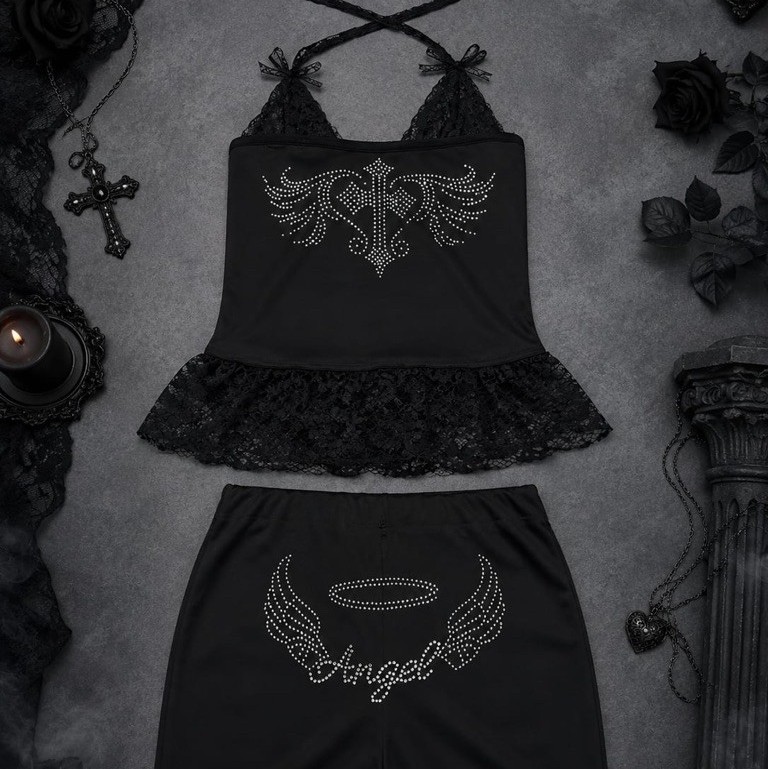 Gothic Lace Halter Top