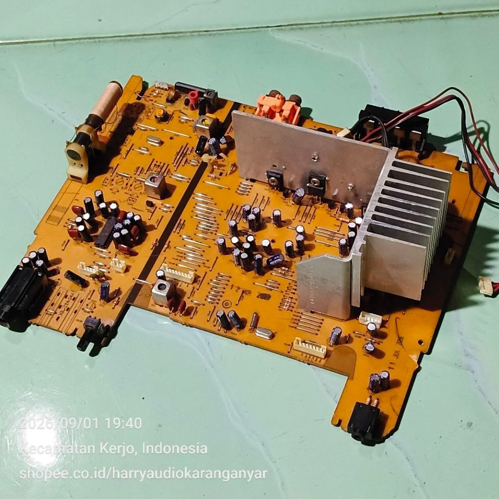 BELUM DITEST  Modul Power-Amp LA4663 + Heatsink Ori Lepasan – Dikirim Sesuai Foto