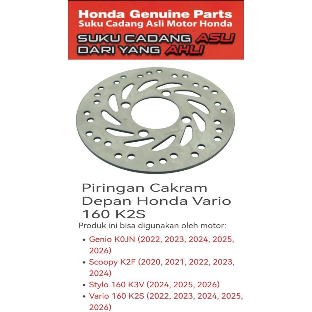45351K2SN01 Piringan Cakram Depan Honda Vario 160 K2S OEM