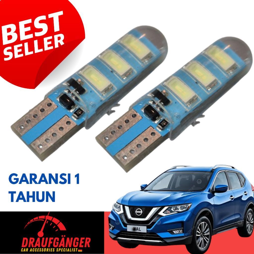 LED Lampu Senja Nissan X-Trail T32 Isi 2pcs Socket T10 21Watt 12v Blue Ice Garansi 1 Tahun PnP Nissa