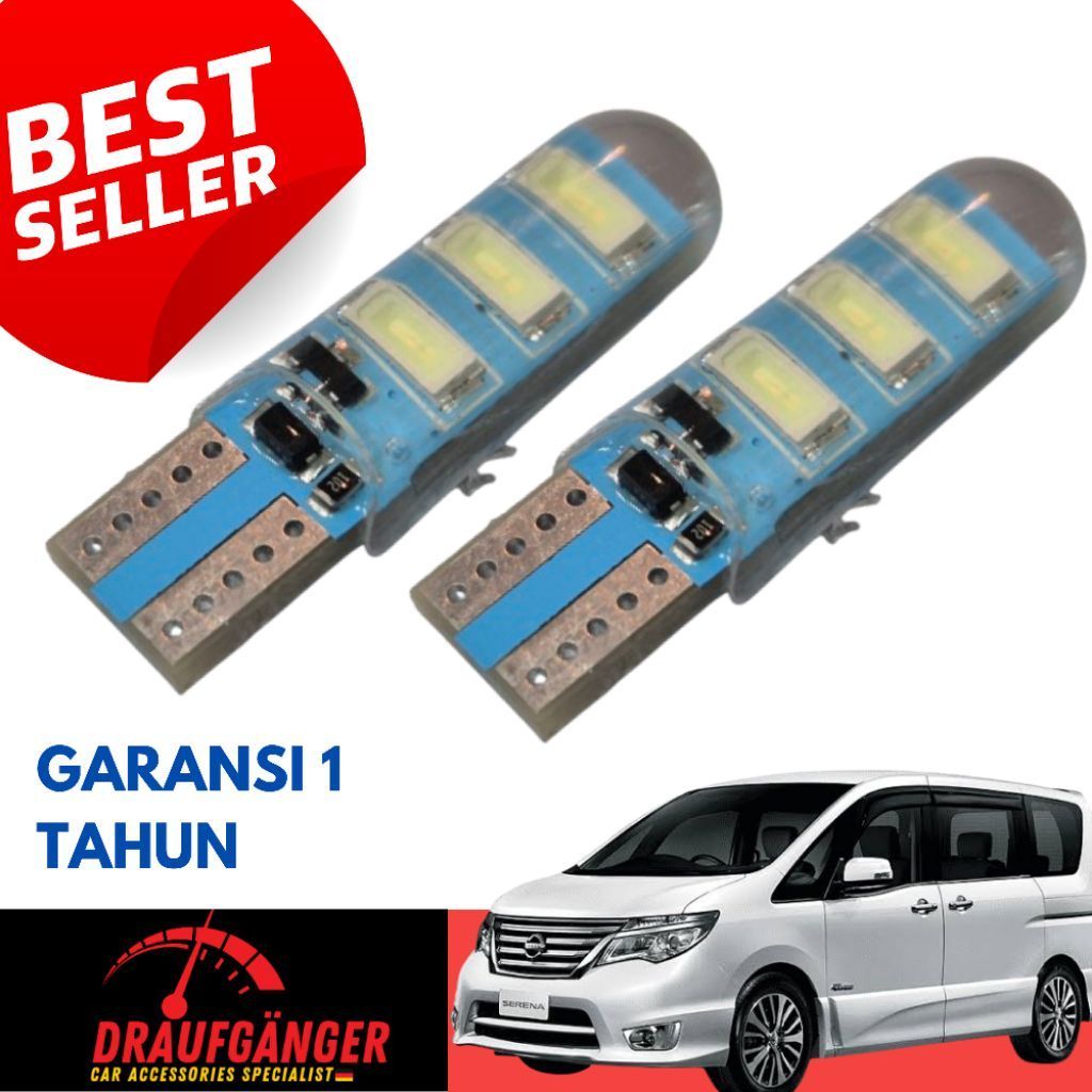 LED Lampu Senja Nissan Serena C26 Isi 2pcs Socket T10 21Watt 12v Blue Ice Garansi 1 Tahun PnP Nissan