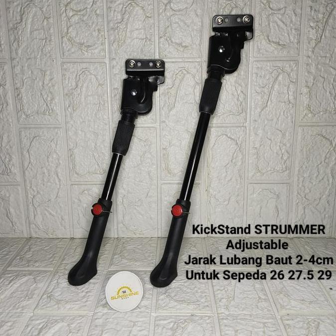 Jagang Standar Samping STRUMMER Model Baut 2 Lubang 4 Jarak Antar Titik Tengah Lobang 2cm - 4cm Untu