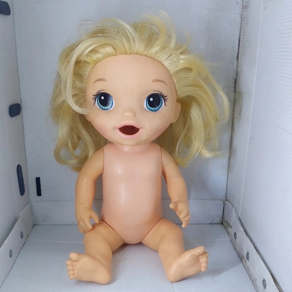 Preloved Boneka Baby Alive rambut pirang Ori Hasbro second murah boneka BA mainan
