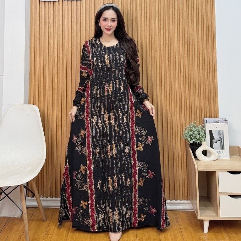 GAMIS HITAM BATIK || DASTER BUSUI || DASTER PANJANG BUSUI KEKINIAN || DASTER BATIK