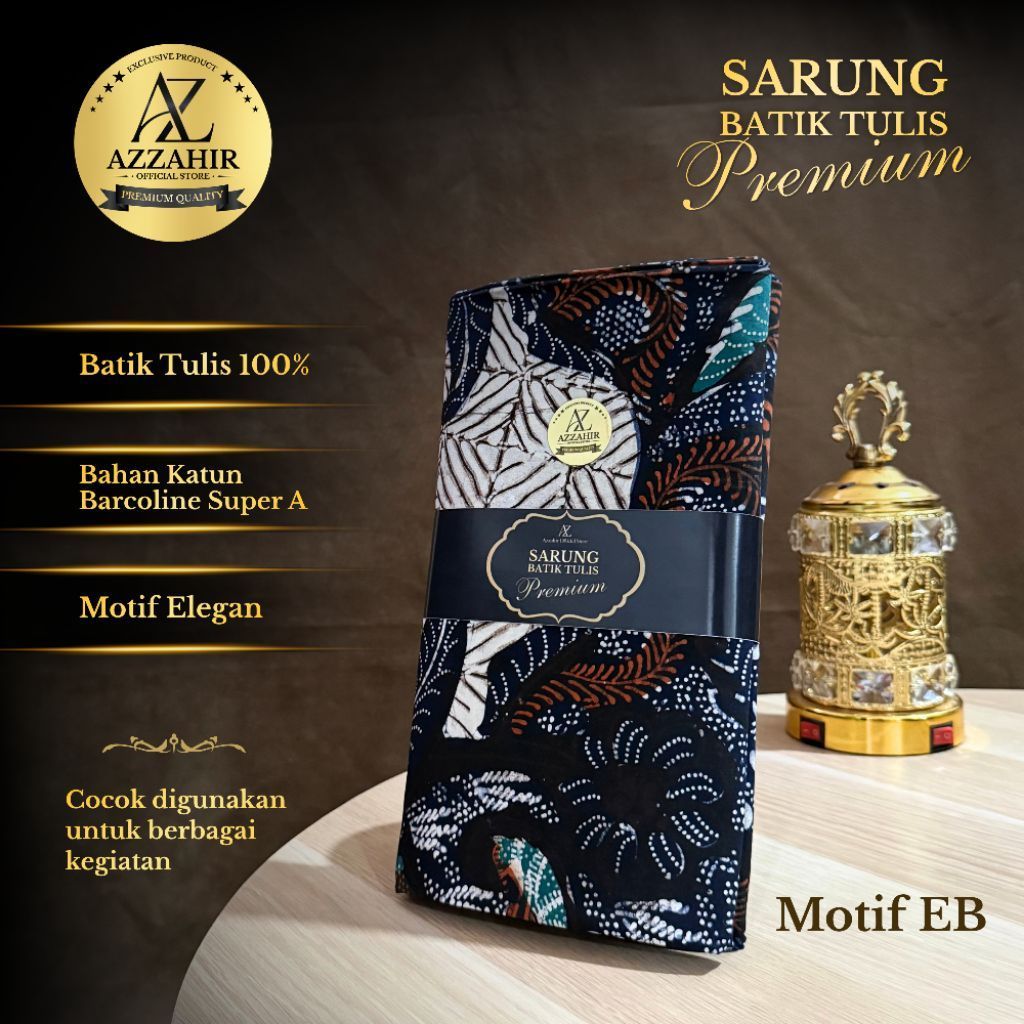 Sarung Batik Tulis Premium Azzahir Official Store - Motif EB