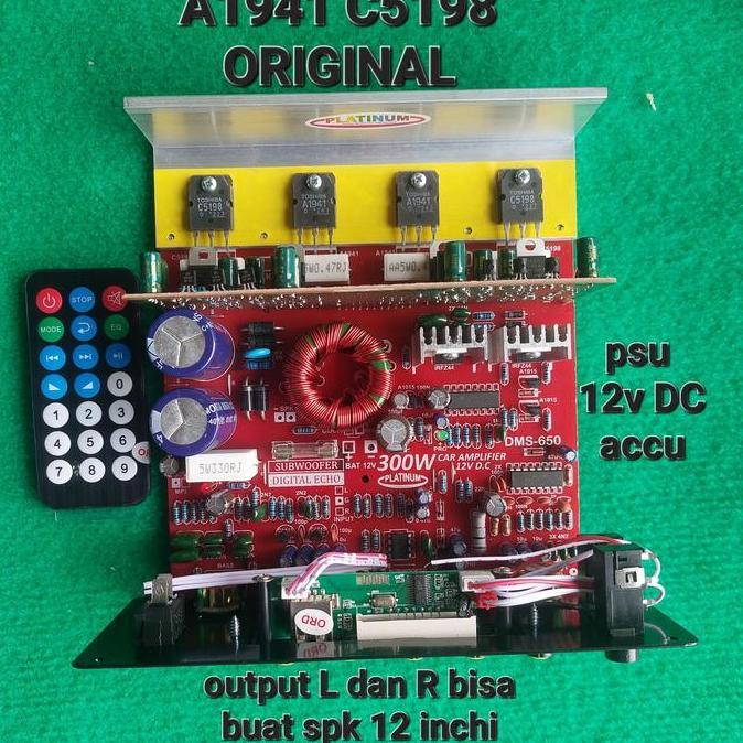 ( DMS 650 MP3 BT ) BLUETOOT BT CAR AUDIO MP3 AMPLI MOBIL 12V DMS DC AKI ACCU STEREO 650 AUDIO AMPLIF