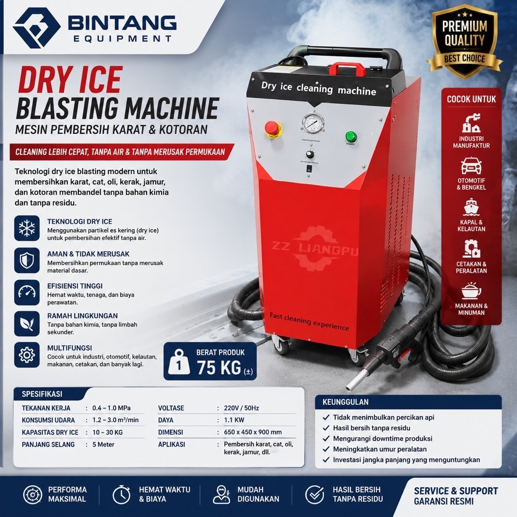 Mesin Dry Ice Blasting Machine Detailing Mesin Pembersih Karat Cleaning