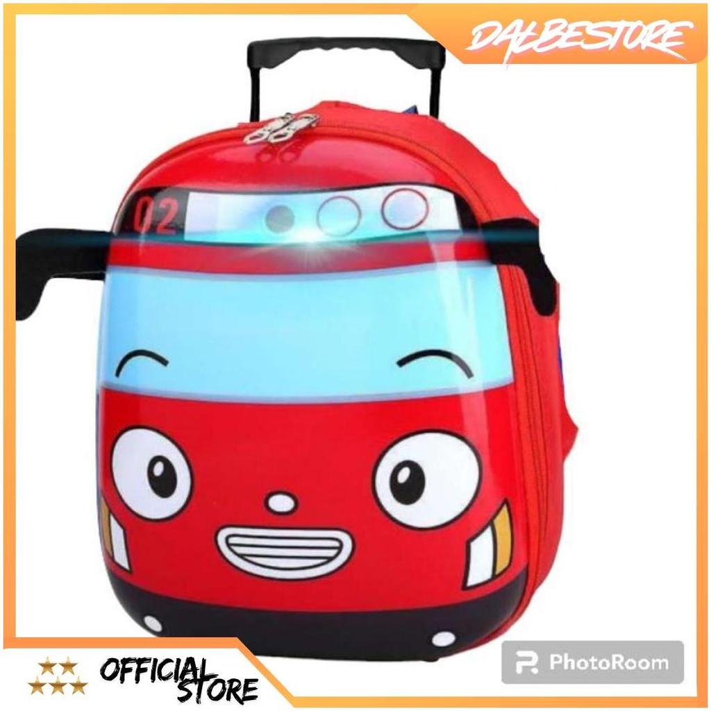 TROLLY TAYO Tas Ransel Sekolah Paud TK Model Bus Tayo Led Bisa Nyala DBS Teratas