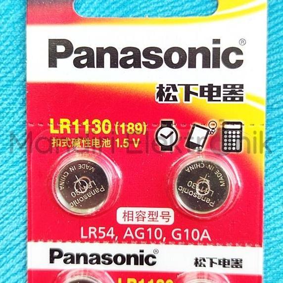 Baterai Panasonic LR1130 389 AG10 LR54 Baterai Kancing Jam Kalkulator