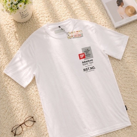 Kaos Putih Lengan Pendek Pria ROASTING Casual