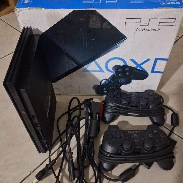 ps2 slim seri 9xxx, 2 stik, hardisk 120gb fullset.