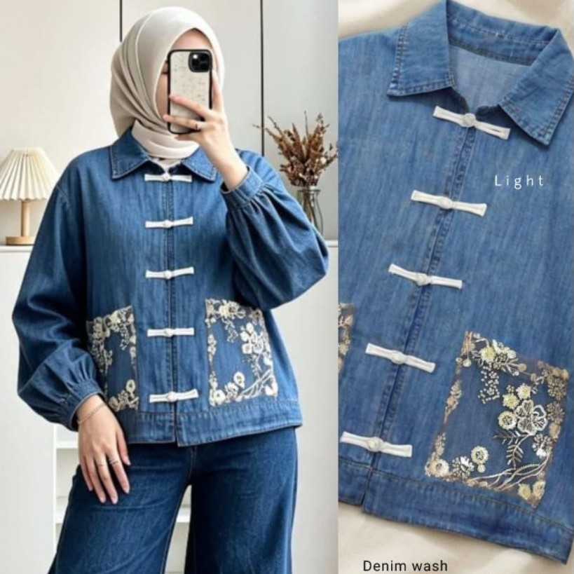 YUNA JACKET BY MW/ YUNA JACKET DENIM WASH