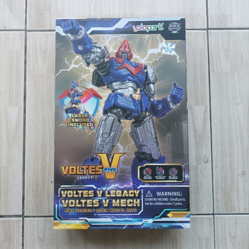 Original Yolopark AMK Series Robot Voltes V Voltus 20 Cm Model Kits Mainan Action Figure New Segel