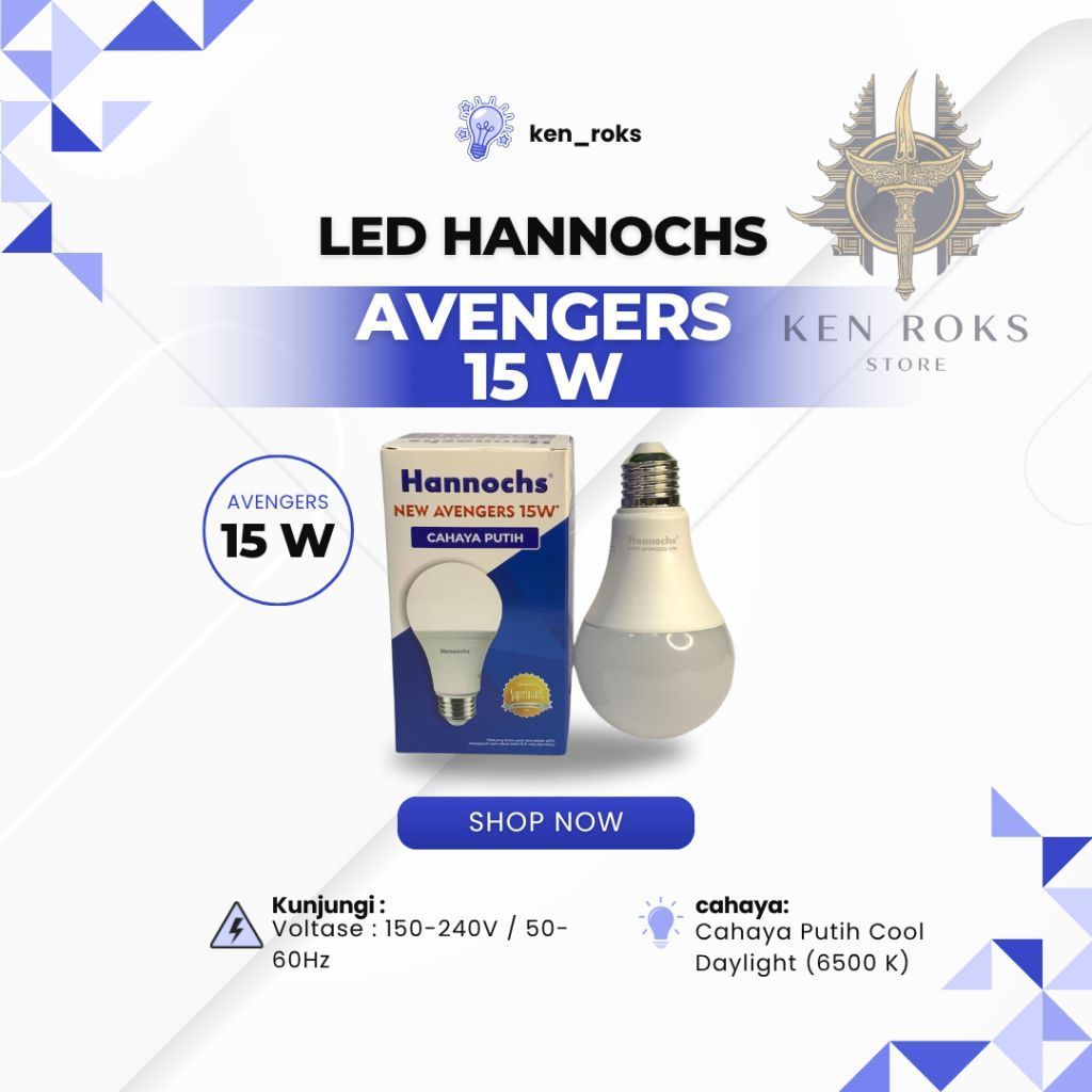 Bohlam LED HANNOCHS AVENGERS 15 W Lampu LED Bulb HANNOCHS AVENGERS 15W