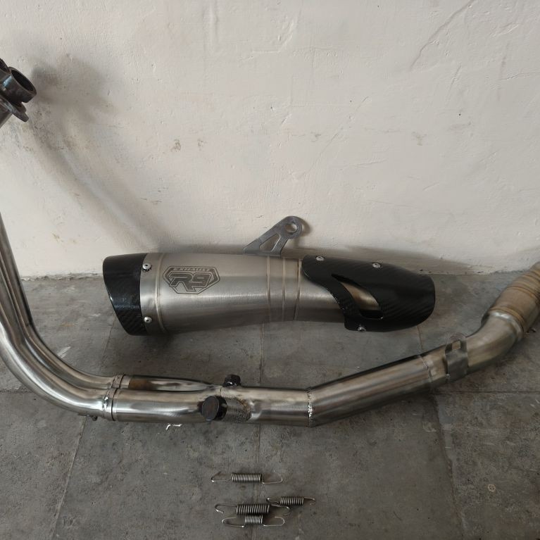 knalpot racing fullsitem R9 h2 ss gp ss exhaust titanium stainless steel original ORI for Honda CBR 