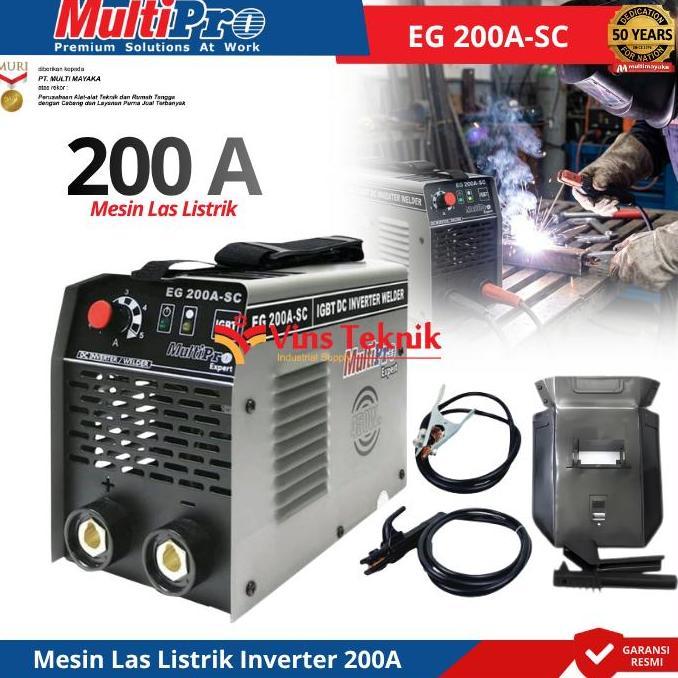 Multipro Eg 200A-Sc Mesin Las Listik Inverter Multipro Eg 200 A Las Inverter Eg200A
