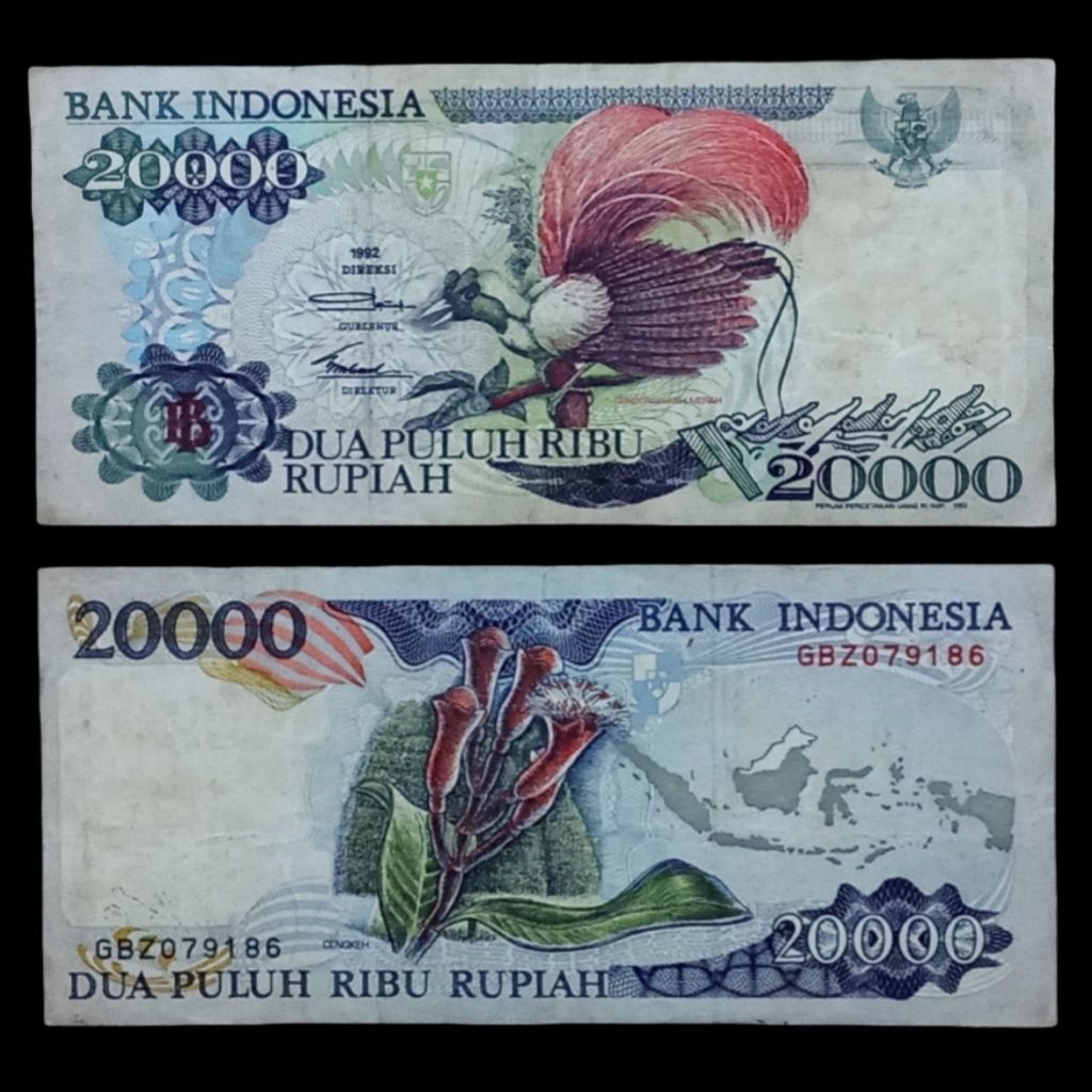 Uang Kuno 20000 Rupiah Cendrawasih