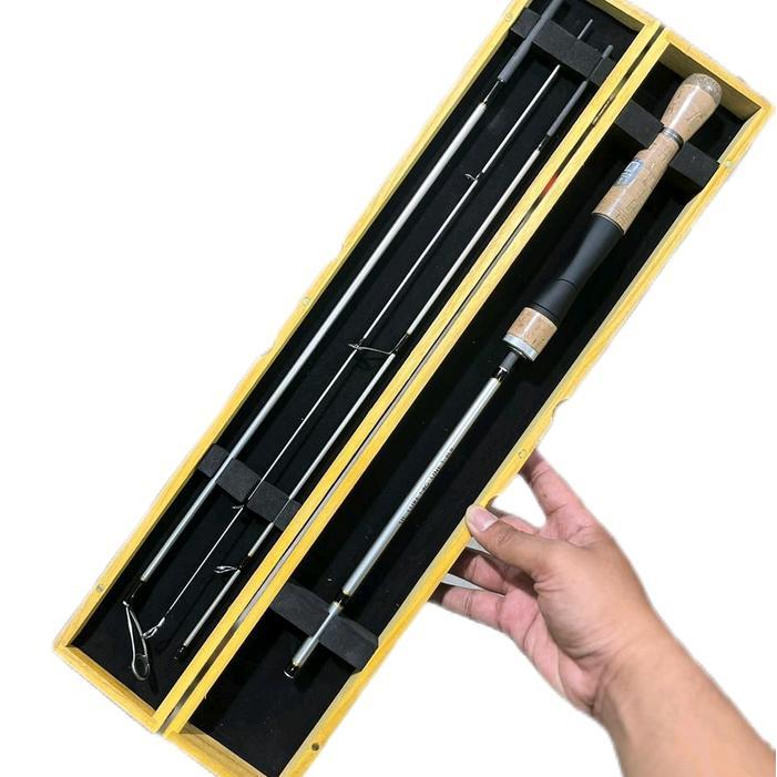 Joran Travel Sambung 4 UL Lemoren Great White Shark Joran Sambung Portable Solid Tip Super Sensitif 