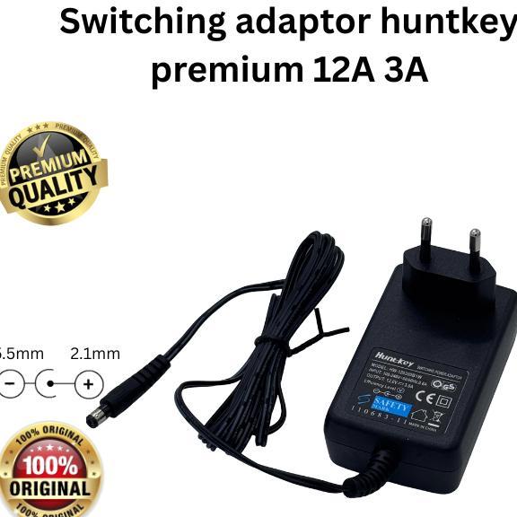 ADAPTOR MODEM HUNTKEY ROUTER 12V 3A / 12V 2A SWITCHING CHARGER 12VOLT 3AMPERE / 12 VOLT 2 AMPERE