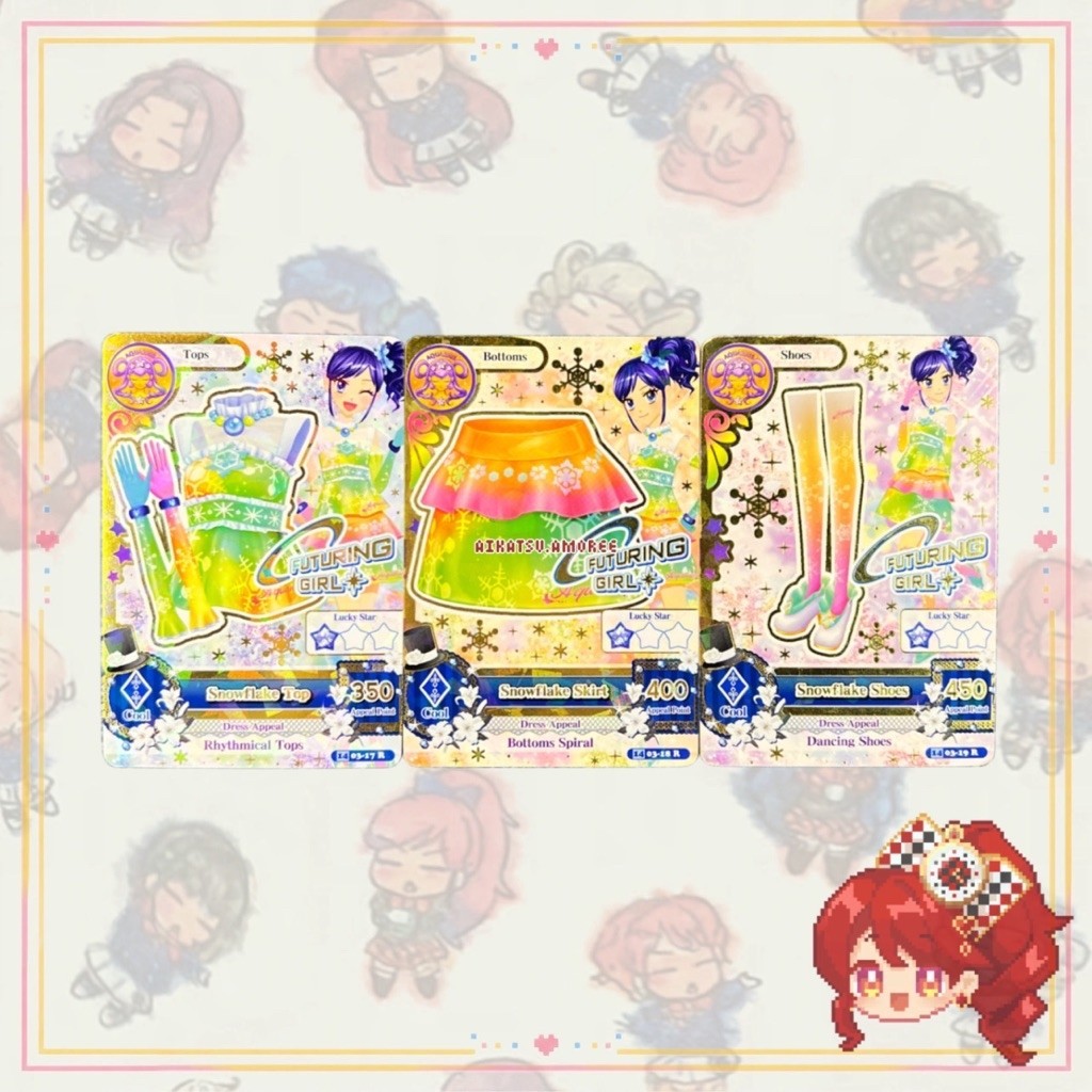 Aikatsu ID Ver Futuring Girl Snowflake Aquarius Zodiac Rare Card Set Aoi Kiriya
