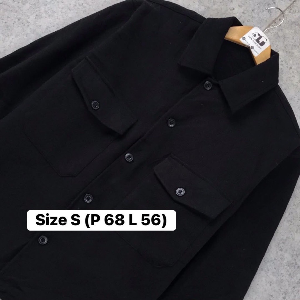 Kemeja Overshirt Wool GU Uniqlo