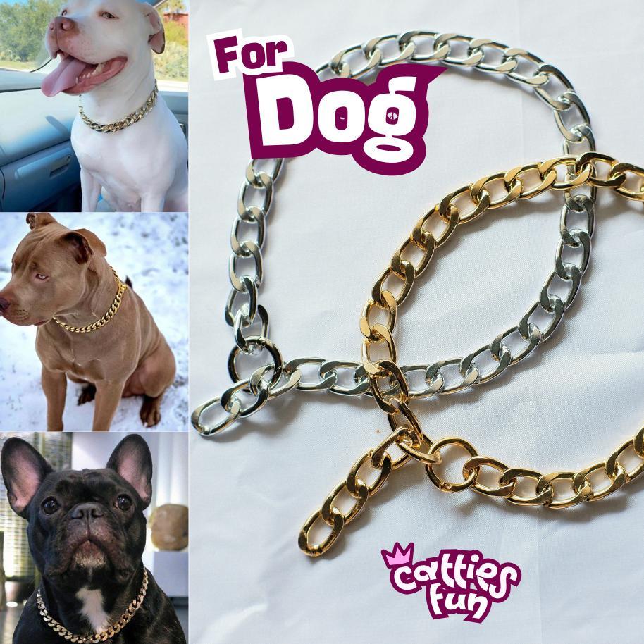 NEWW Kalung Anjing Rantai Kalung Rantai Anjing Aluminium Solid Anti Karat
