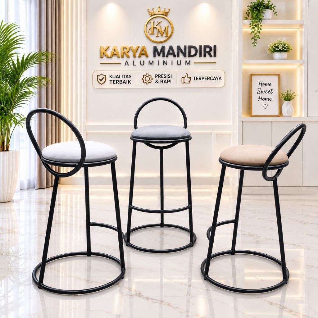 Kursi Bar / Kursi Cafe / Kursi Besi / Kursi Besi Tinggi 70 Cm