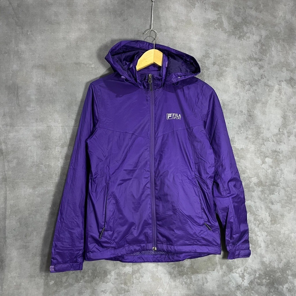 Windbreaker Fila women ungu original second preloved