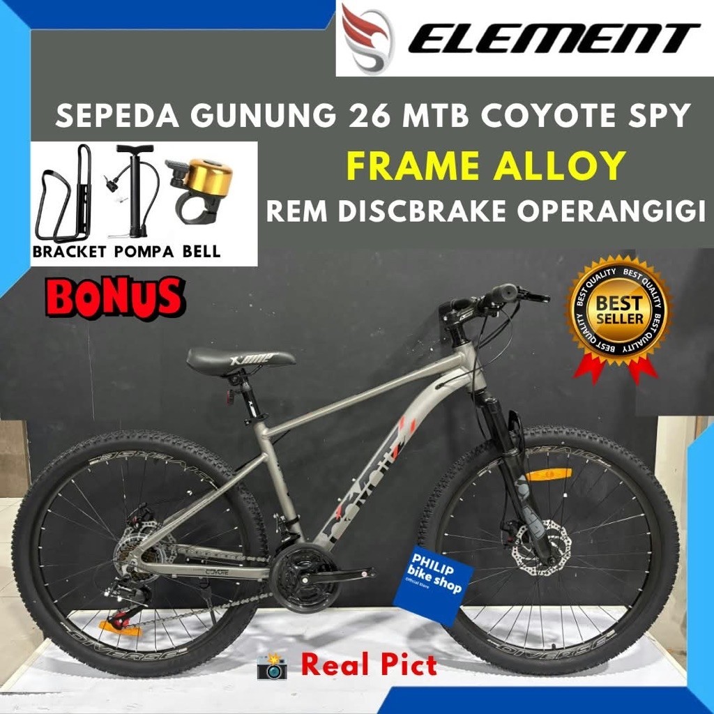 Sepeda Gunung MTB 26 Element Coyote SPY Frame Alloy Terbaru