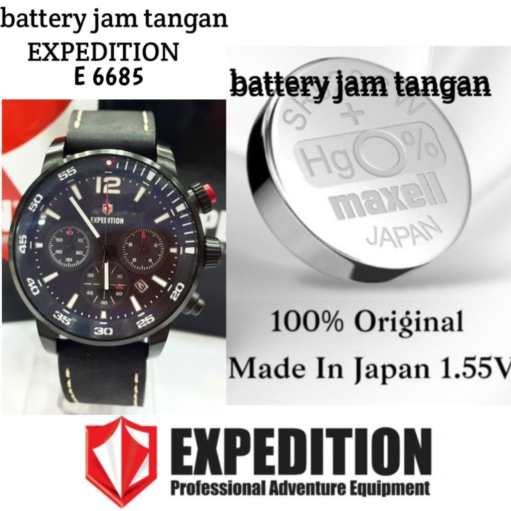battrai pengganti battrai jam tangan expedition type  e6685