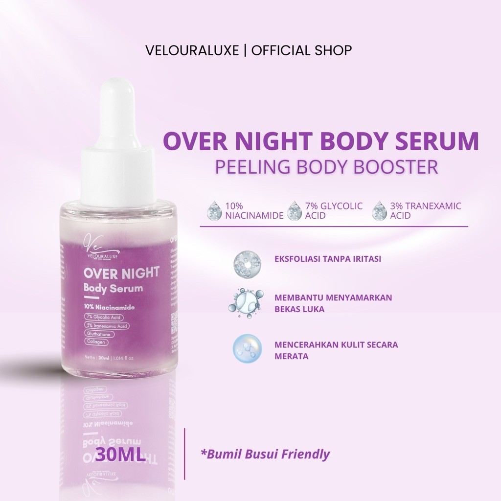 BODY BOOSTER PEELING OVER NIGHT BODY SERUM Bpom - Peeling Badan Ampuh Memutihkan