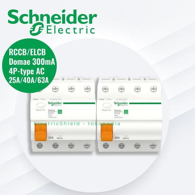 RCCB/ELCB DOMAE 300MA 4P 25A/40A/63A TYPE AC ES79