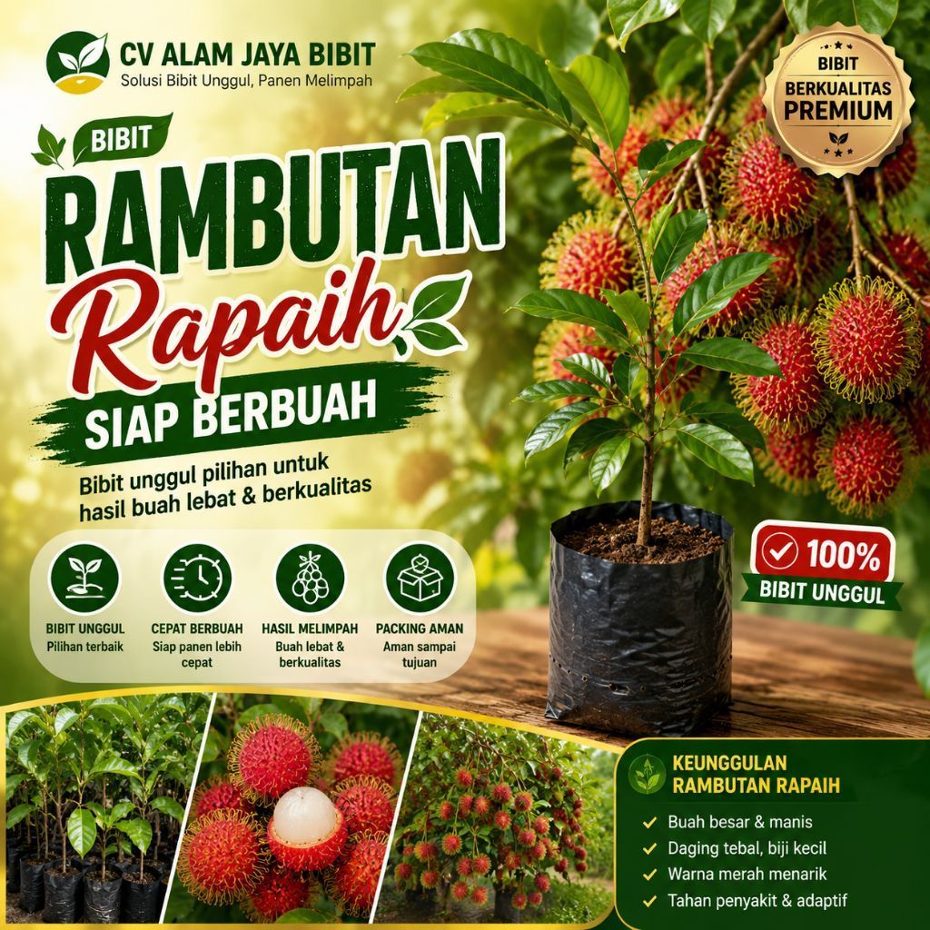 BIBIT RAMBUTAN RAPIAH - RAMBUTAN RAPIAH - BIBIT RAMBUTAN - RAMBUTAN - BIBIT RAMBUTAN RAPIAH OKULASI