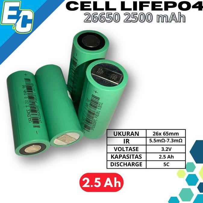 Grosir Cell Lifepo4 26650 2500 Mah