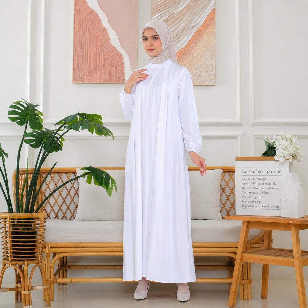 Harga Baru Rilley - Gamis Nisa | Gamis Wanita Kain Adem | Gamis Bahan Rayon Twill
