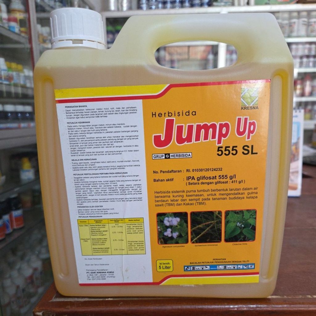 Herbisida Sistemik Jump Up 555SL 5LT Glifosat 555g/L