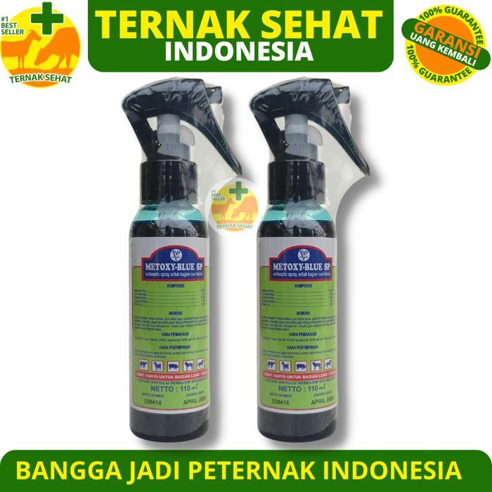 METOXY BLUE - Obat Luka Hewan Spray - Obat Luka Kulit LSD Sapi - 110 ML
