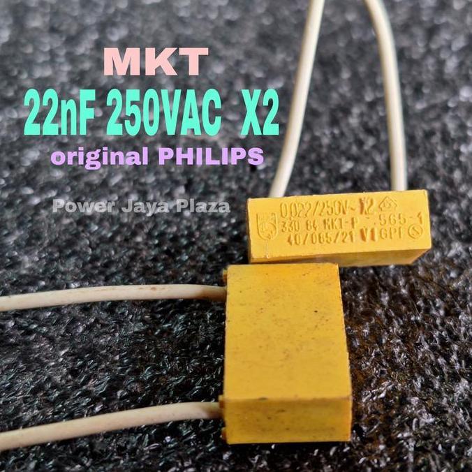 KAPASITOR MKT 0.022UF 22N 22NF 250V 250VAC X2 ORIGINAL PHILIPS PJP79