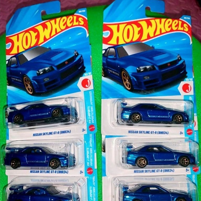 Hotwheels Skyline r34 Biru
