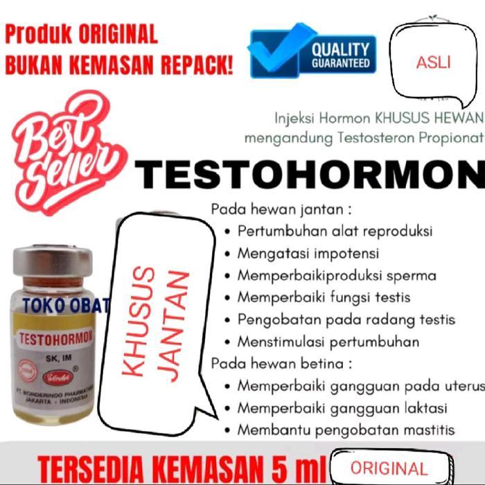 TESTOHORMON WONDER ( 5 ml) KHUSUS AYAM BURUNG JANTAN FERTI PRODUKSI BERMASALAH