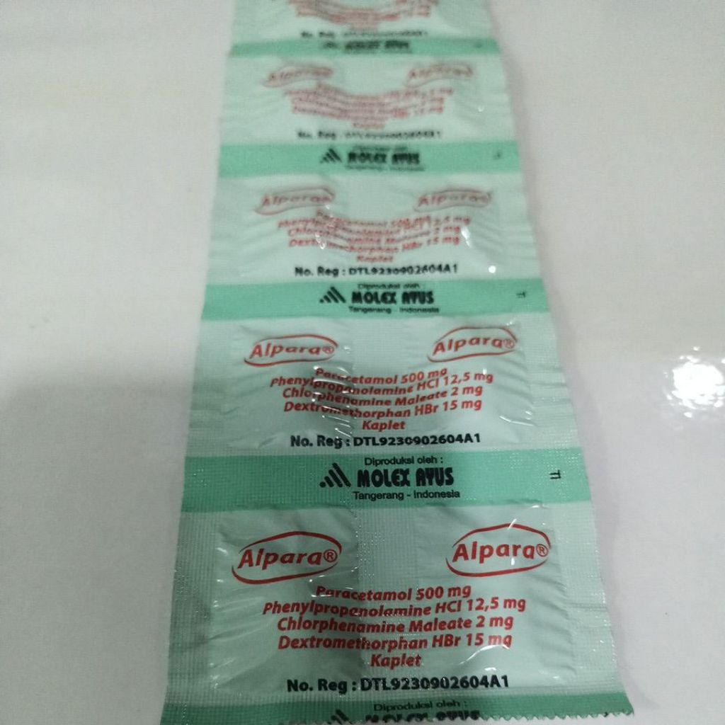 ALPARA Strip 10 Tablet Mengobati Flu Demam Batuk Pilek Hidung Tersumbat