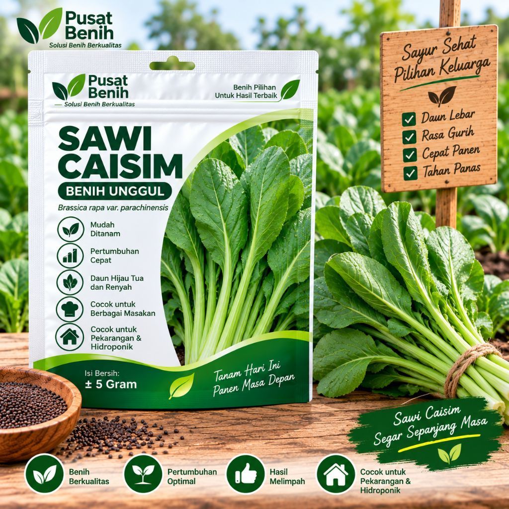 400 Biji Benih / Bibit sawi caisim manis super jumbo
