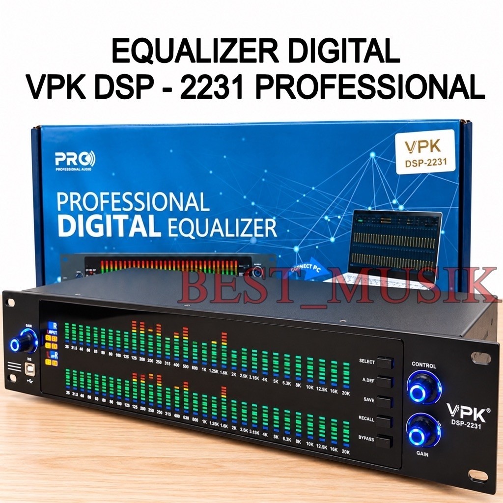 Equliser Digital VPK DSP 2231 Original Equalizer Digital VPK