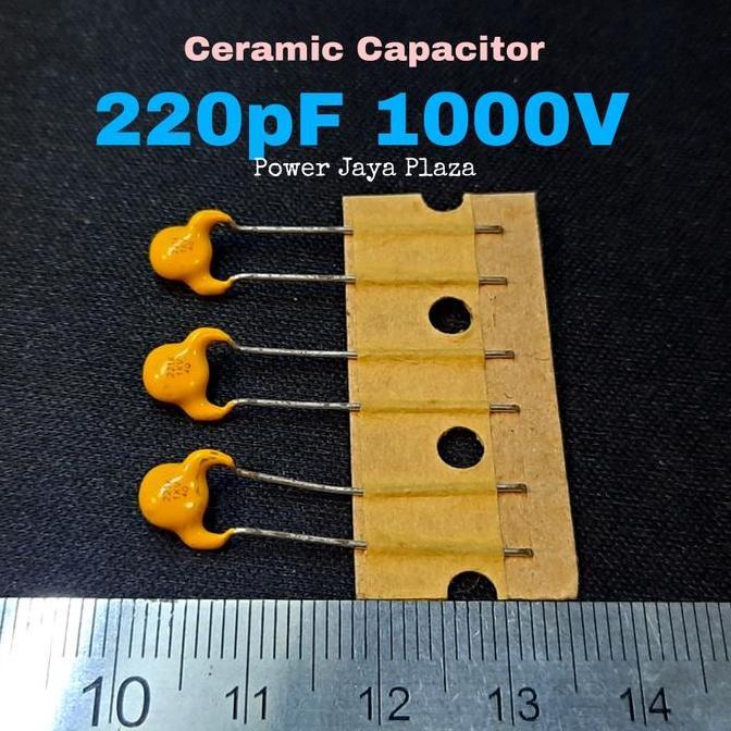 CERAMIC CAPACITOR 220PF1000V 220PF 1000V 221 1KV MADE IN JAPAN PJP79
