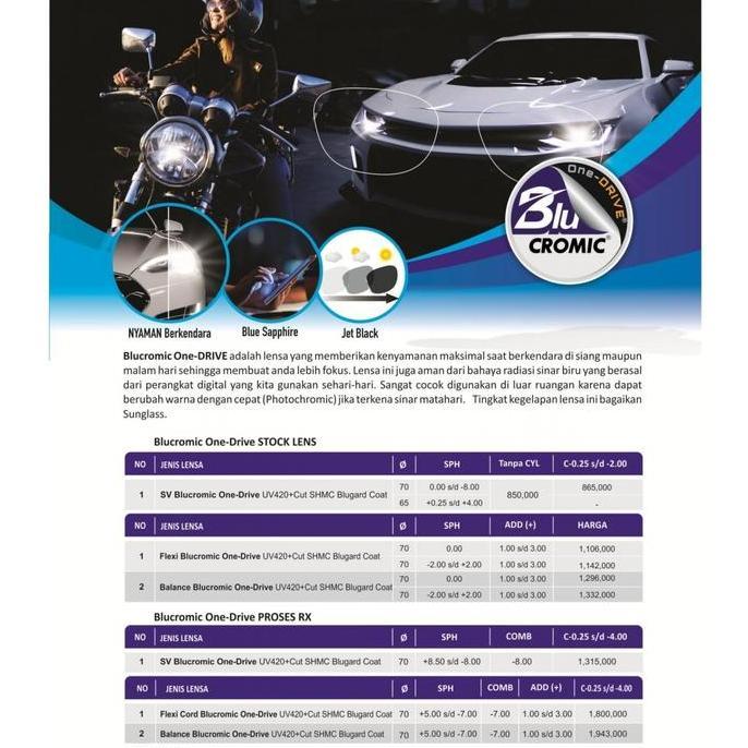 Lensa Kacamata Domas One Drive BlueChromic Original High Cylinder