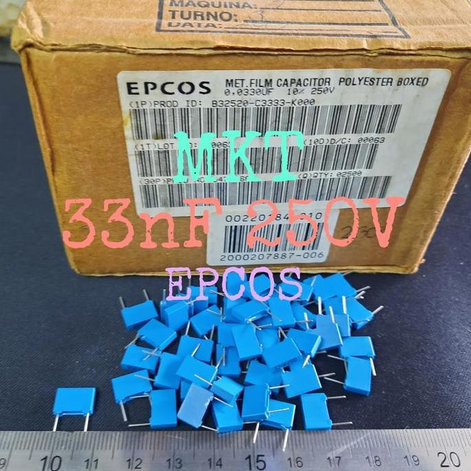 MKT 33N 250V 33NF METALLIZED POLYESTER FILM CAPACITOR ORIGINAL EPCOS PJP79