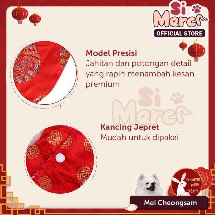 RAFENU Si Merci Baju Cheongsam Premium Anjing Anabul Imlek Dress Chinese New Year Jumbo | Mei Cheong