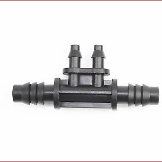 Tee sambungan selang Pe 11 mm ke double selang pe 7 mm