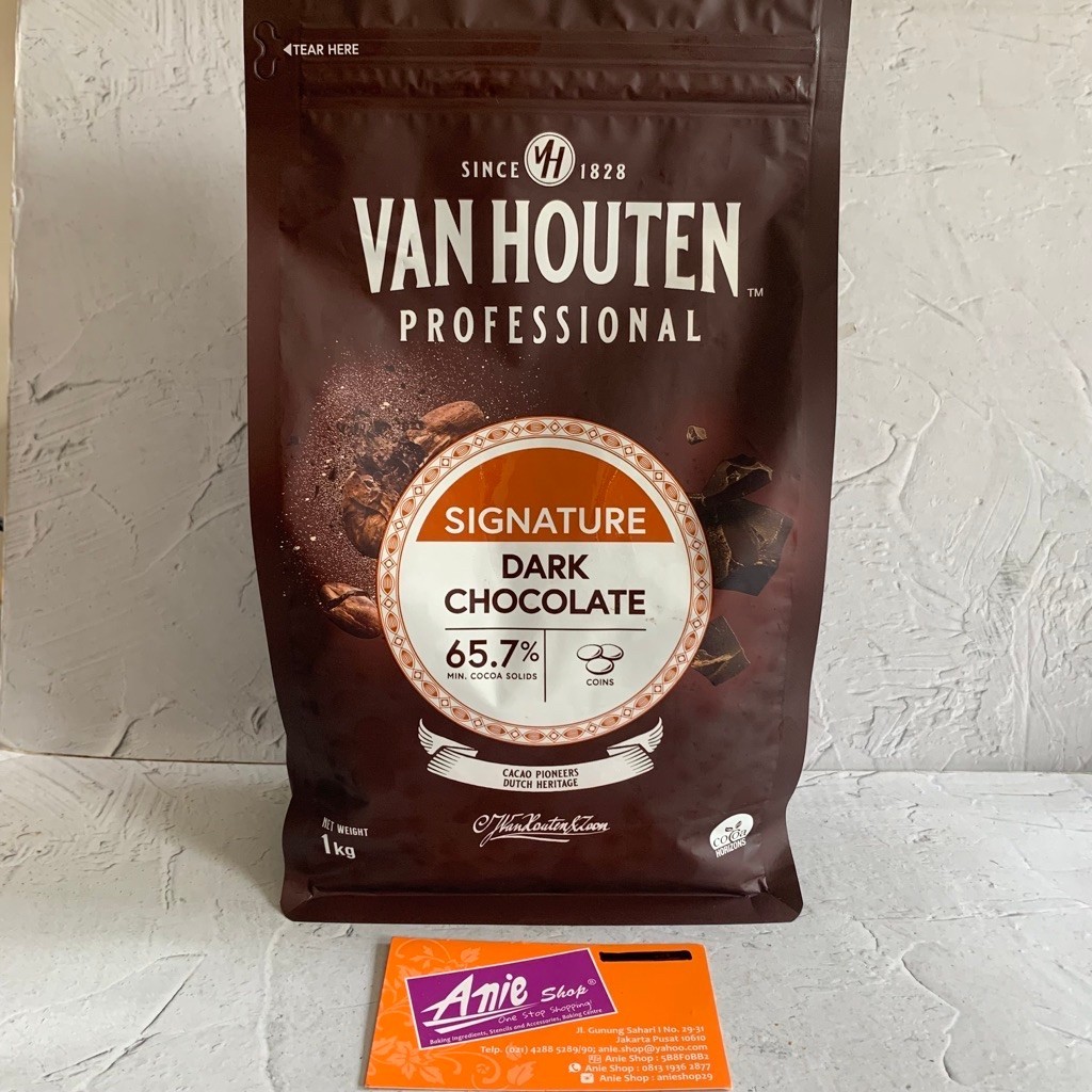 van houuten dark couverture 65.7%, coklat coin couverture van houten