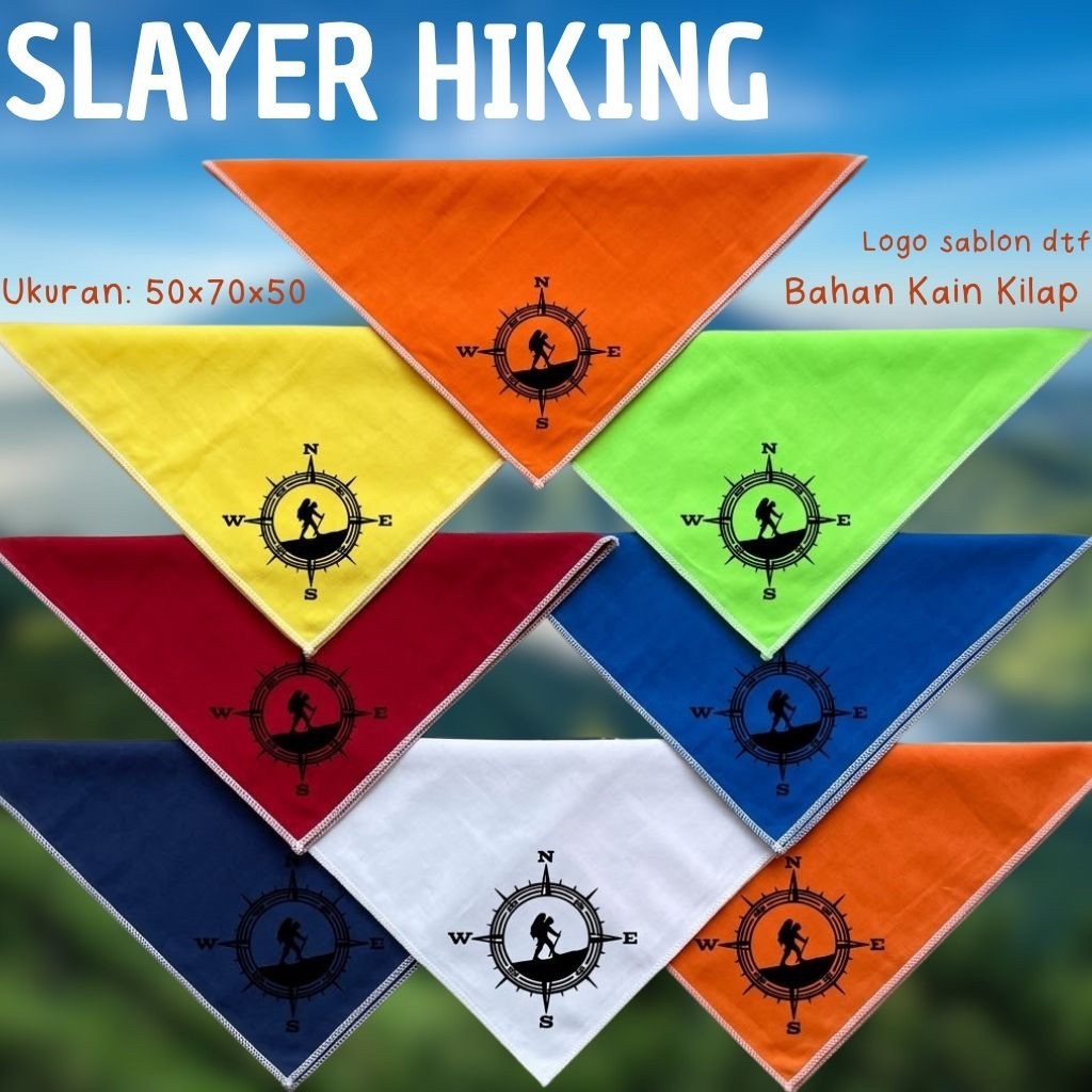 Slayer Hiking(kain kilap)// Slayer sablon//Slayer//Scraft//Slayer segitiga//Slayer dewasa